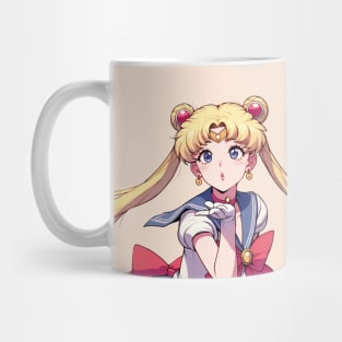 Young Sailor Moon Blowing a Kiss Mug